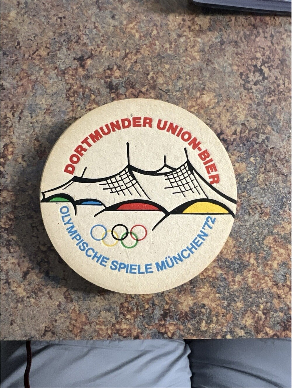 Rare ‘72 Olympic Beer Coasters Dortmunder Union-Bier Olympische Spiele 10 In Set